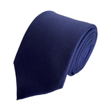 Skinny Royal Blue Plain Colour Formal Silk Tie Hand Finished