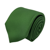 Skinny Green Plain Dyed Formal Silk Tie Hand Finished