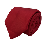 Red Plain Dyed Formal Silk Tie Hand Finished