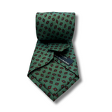 Green Neat Screen Printed Silk Tie