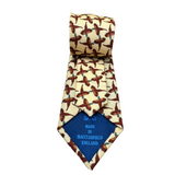 Cream Pheasant Printed Wool Tie Hand Finished