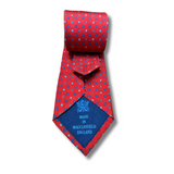 Red Neat Printed Silk Tie Hand Finished